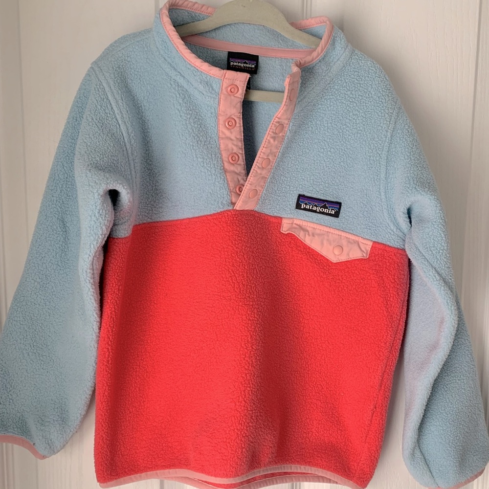 Patagonia Girls Fleece Synchilla Quarter Zip Sweater, Size 5